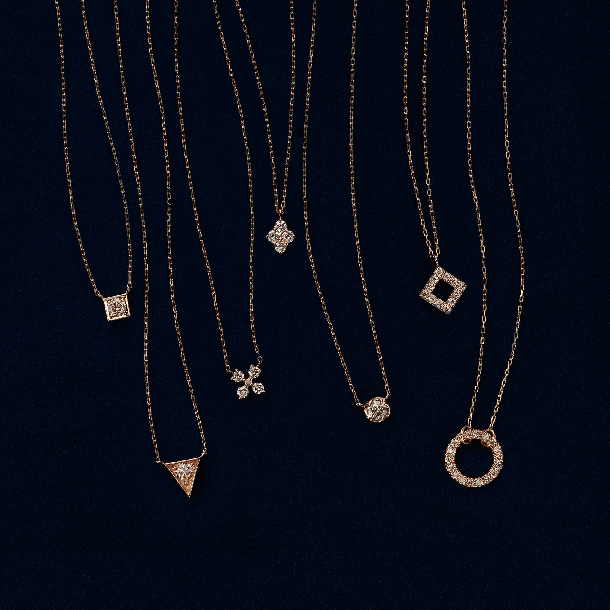 K10 イエローゴールド ダイヤモンド ネックレス