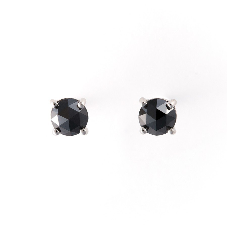 【期間限定セール】プラチナ ブラックダイヤモンド ピアス（0.2ct）