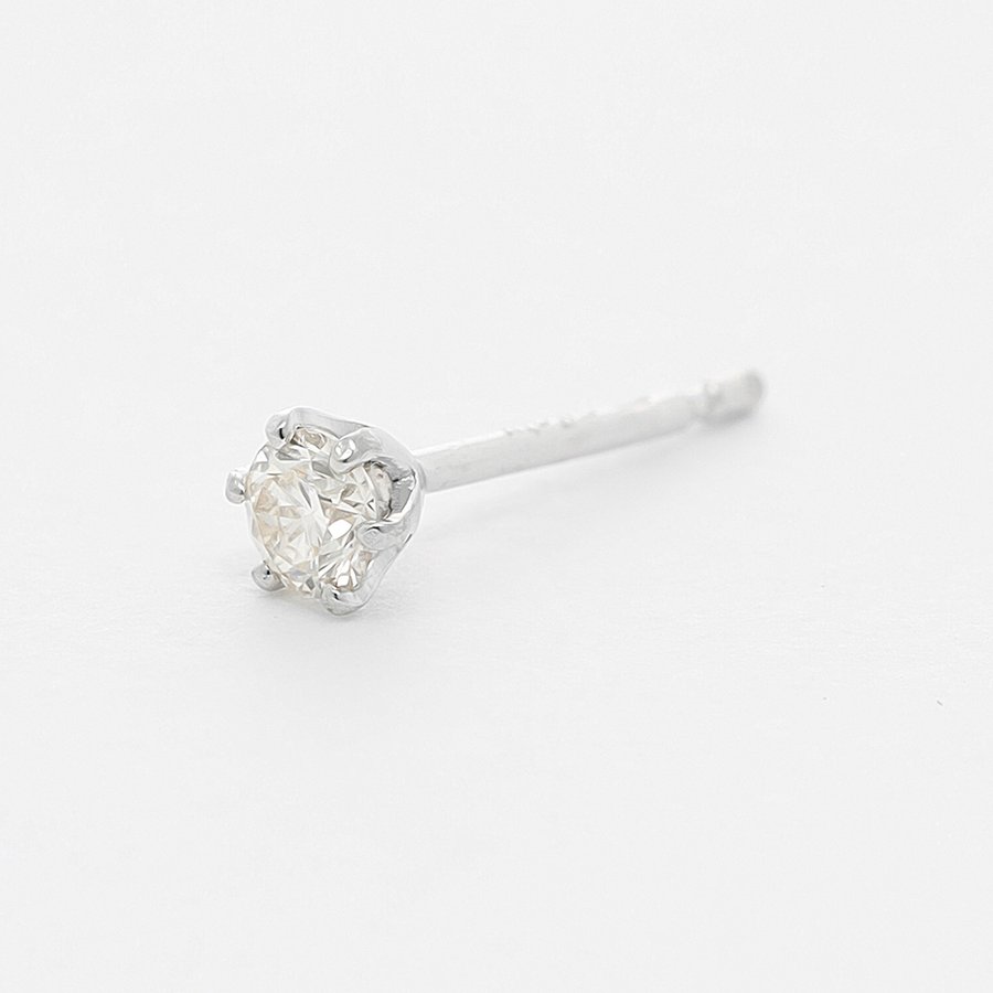 【WEB限定】K18 ホワイトゴールド ダイヤモンド ピアス（0.12ct）