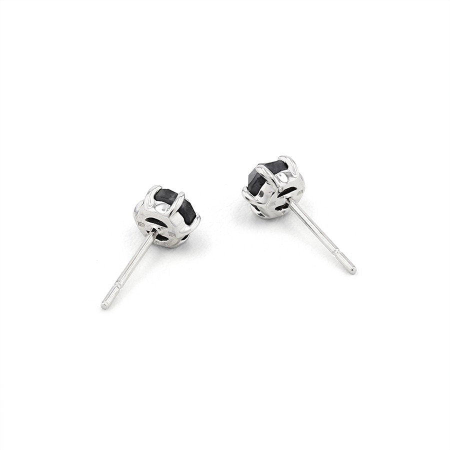 K18 ホワイトゴールド ブラックダイヤモンド ピアス（0.5ct）