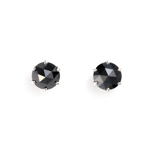 K18 ホワイトゴールド ブラックダイヤモンド ピアス（0.5ct）