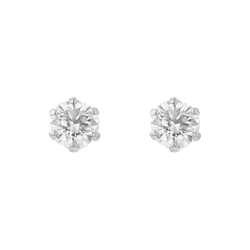 プラチナ ダイヤモンド ピアス（0.20ct）
