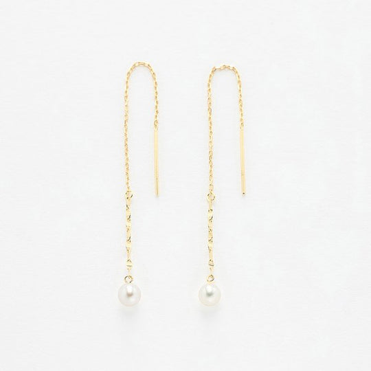 【WEB限定】6月誕生石 K10 イエローゴールド 淡水パール アメリカン ピアス