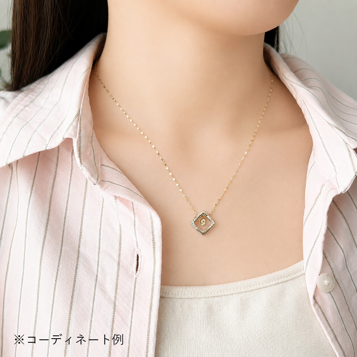 K18 イエローゴールド ダイヤモンド ネックレスチャーム