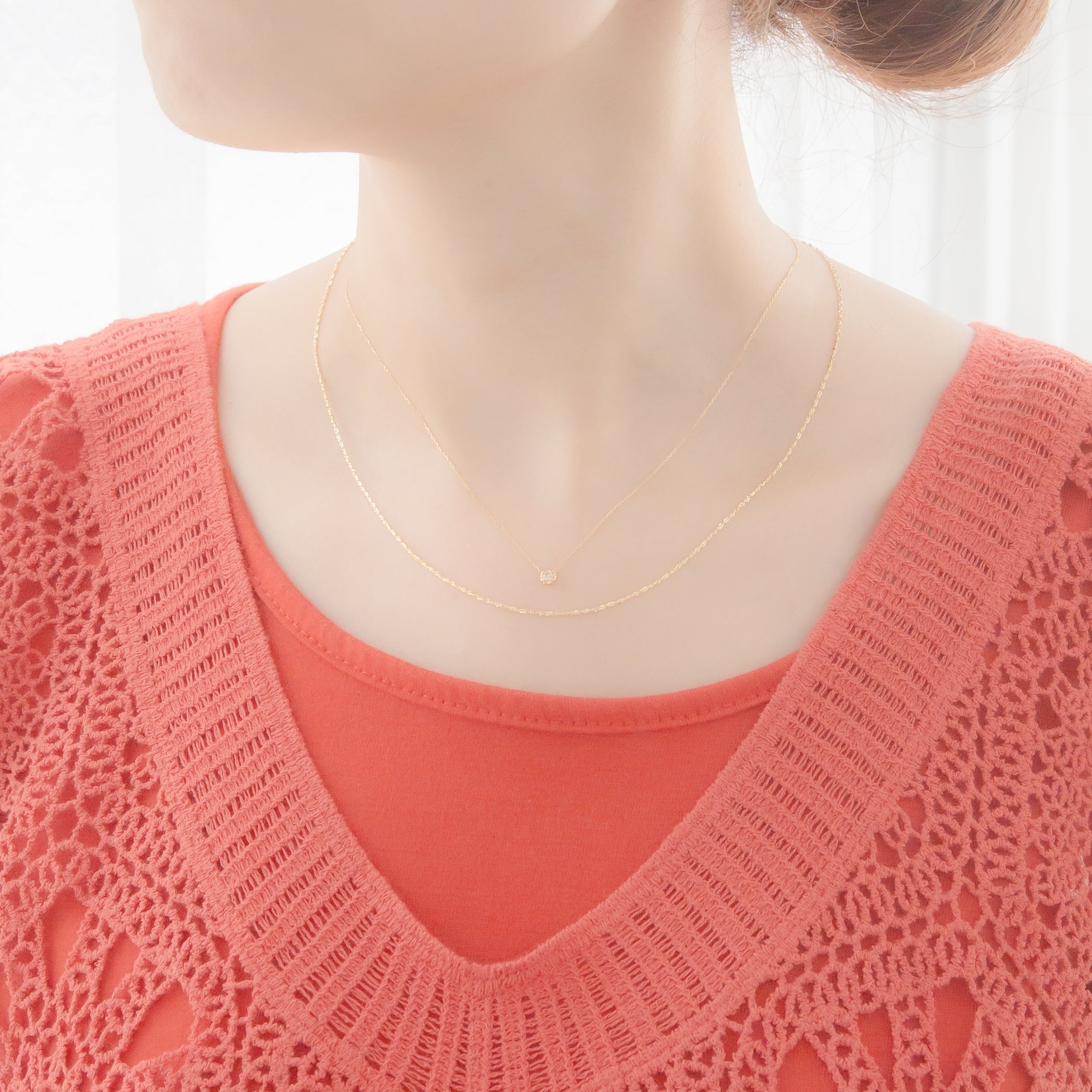 K18 イエローゴールド デザインネックレス（45cm）