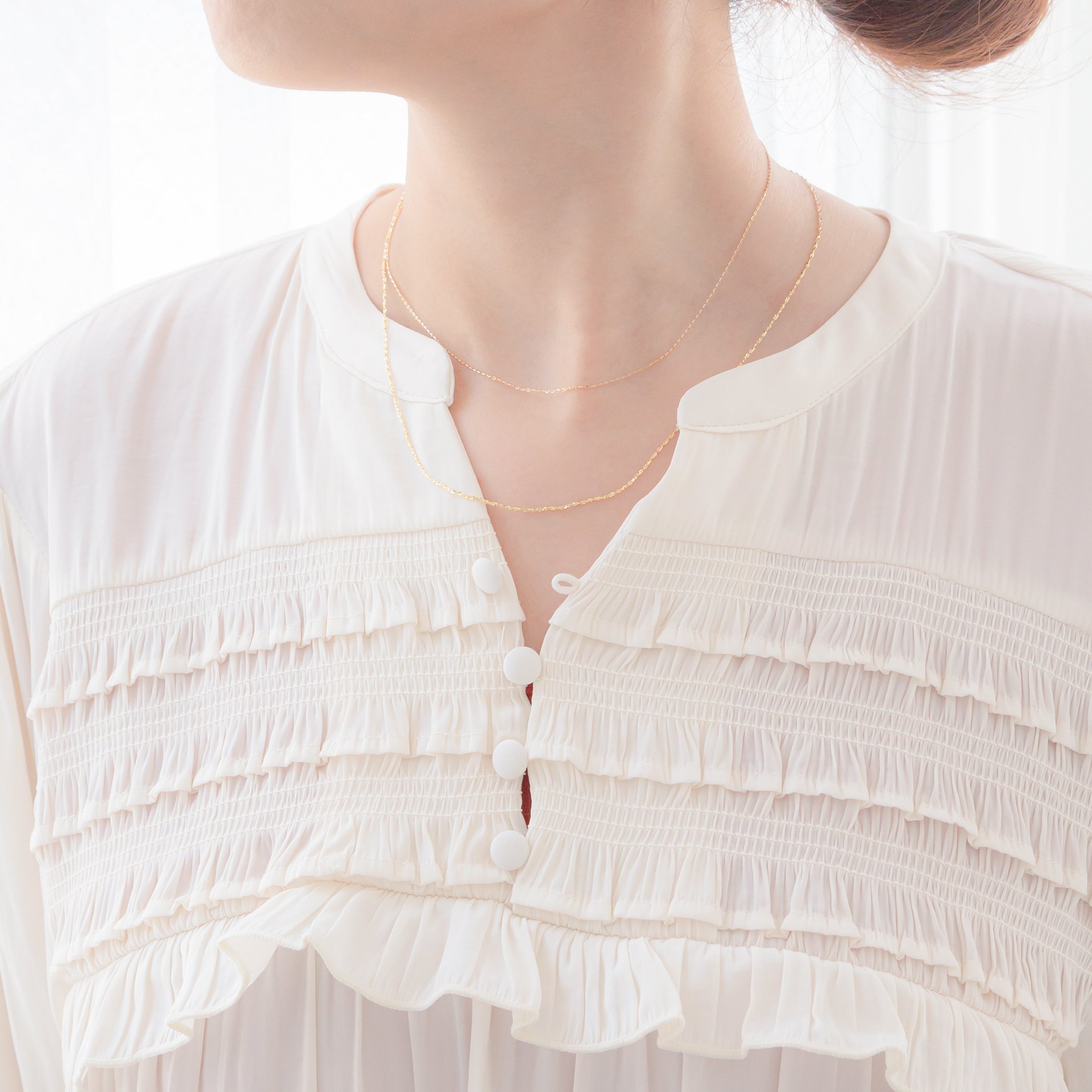 K18 イエローゴールド デザインネックレス（45cm）