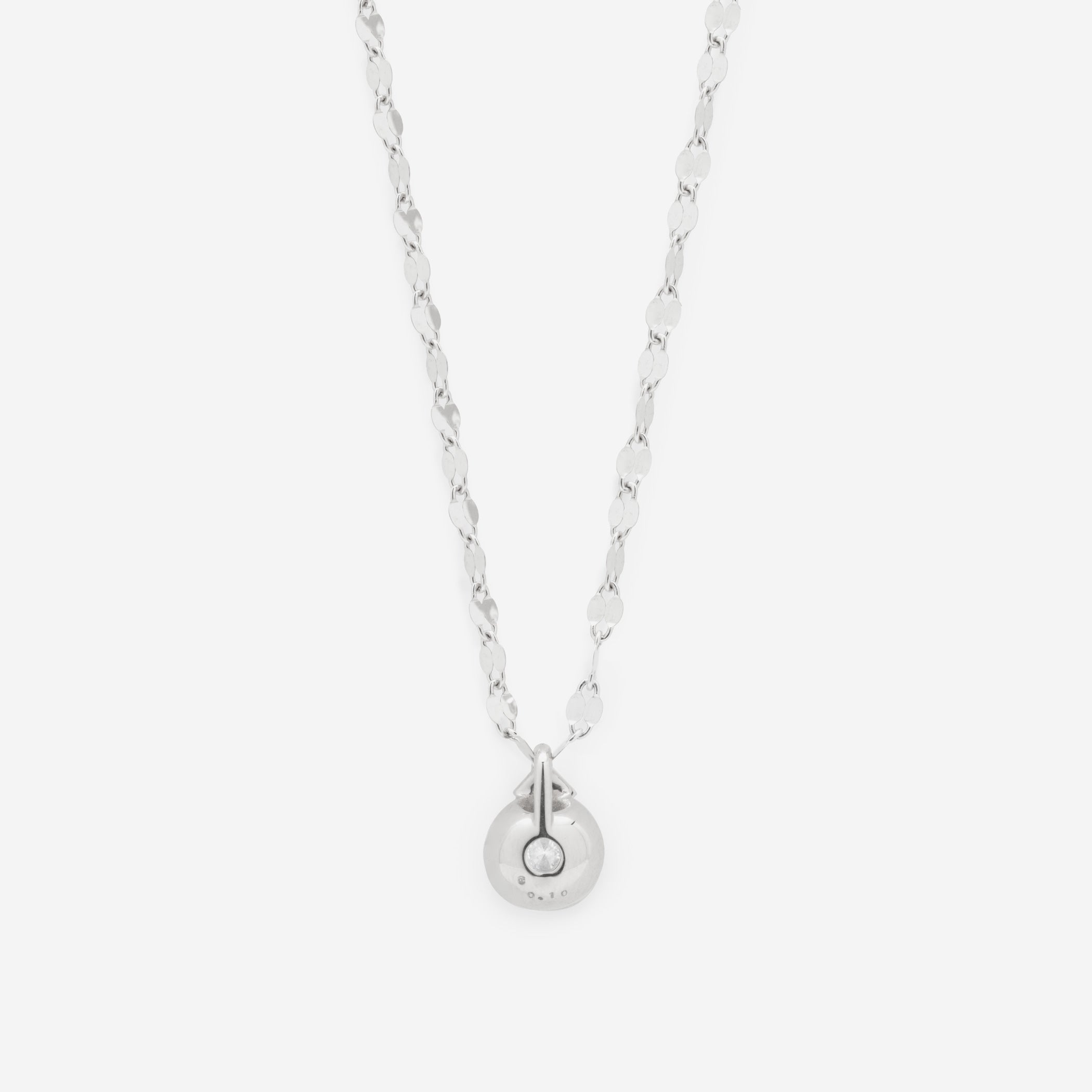【受注生産】プラチナ ダイヤモンド ネックレス（0.1ct）