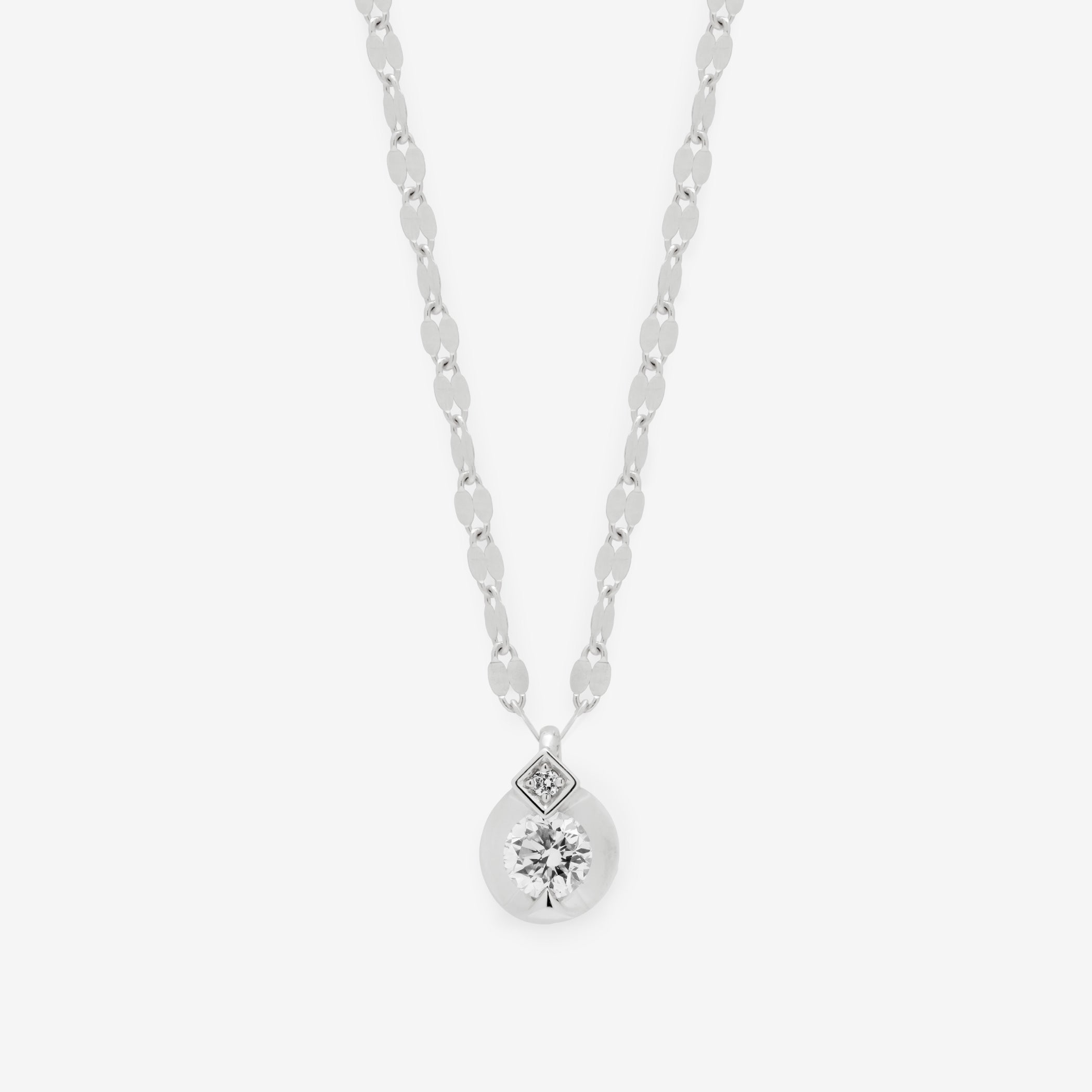 【受注生産】プラチナ ダイヤモンド ネックレス（0.3ct）