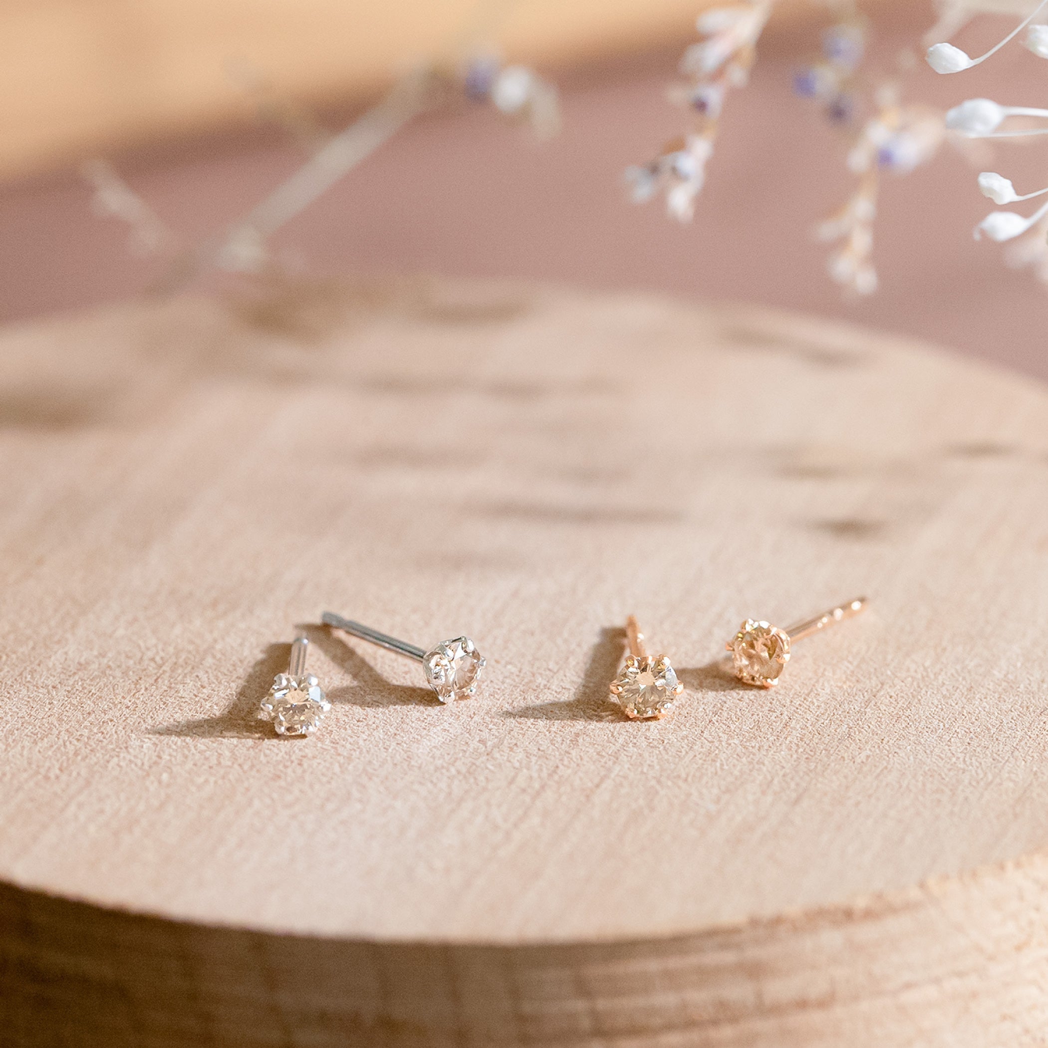 WEB限定】プラチナ ダイヤモンド ピアス（0.12ct） – Milluflora