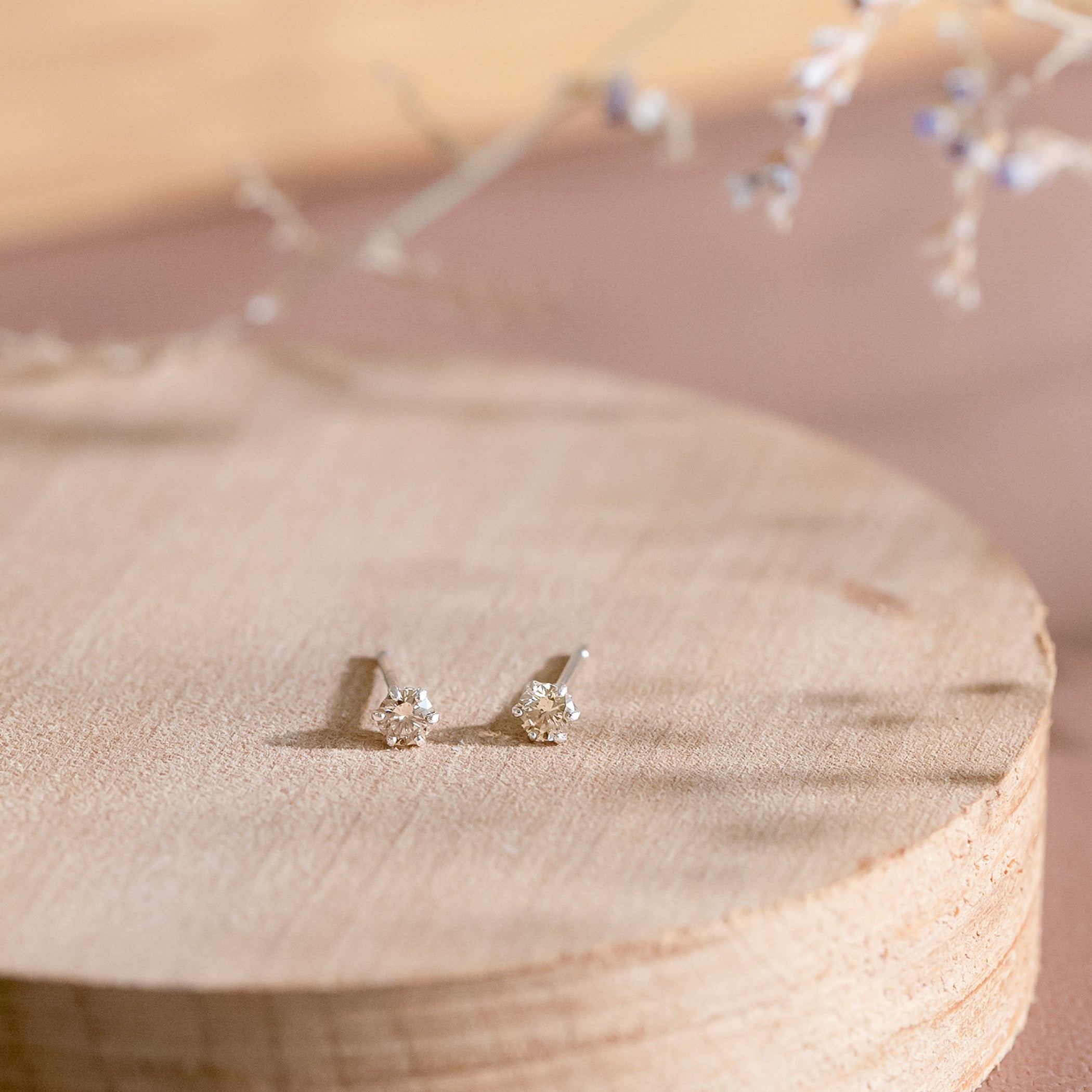 【WEB限定】プラチナ ダイヤモンド ピアス（0.12ct）