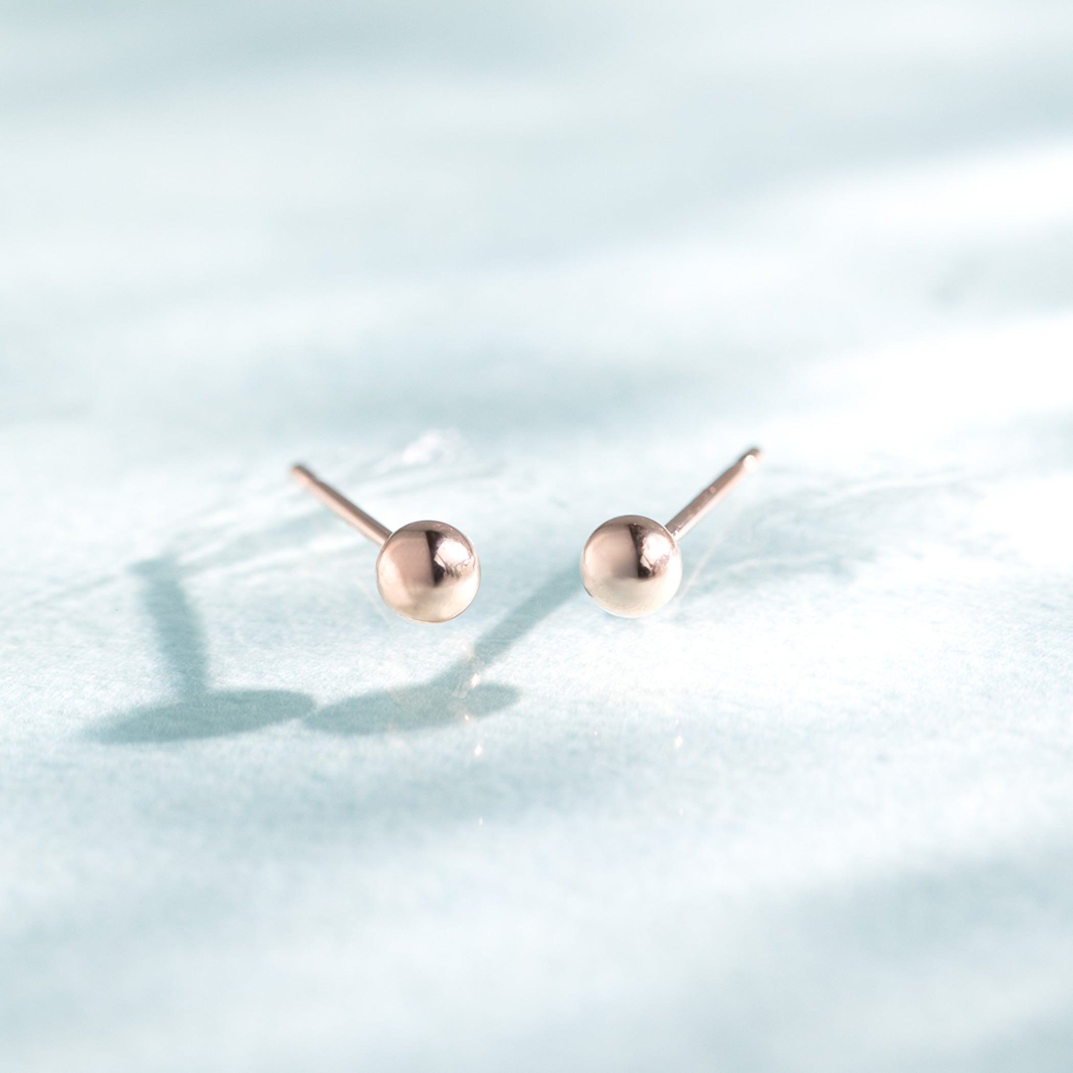 丸玉 ピアス K18 ピンクゴールド yokomountain] K18PGピンク