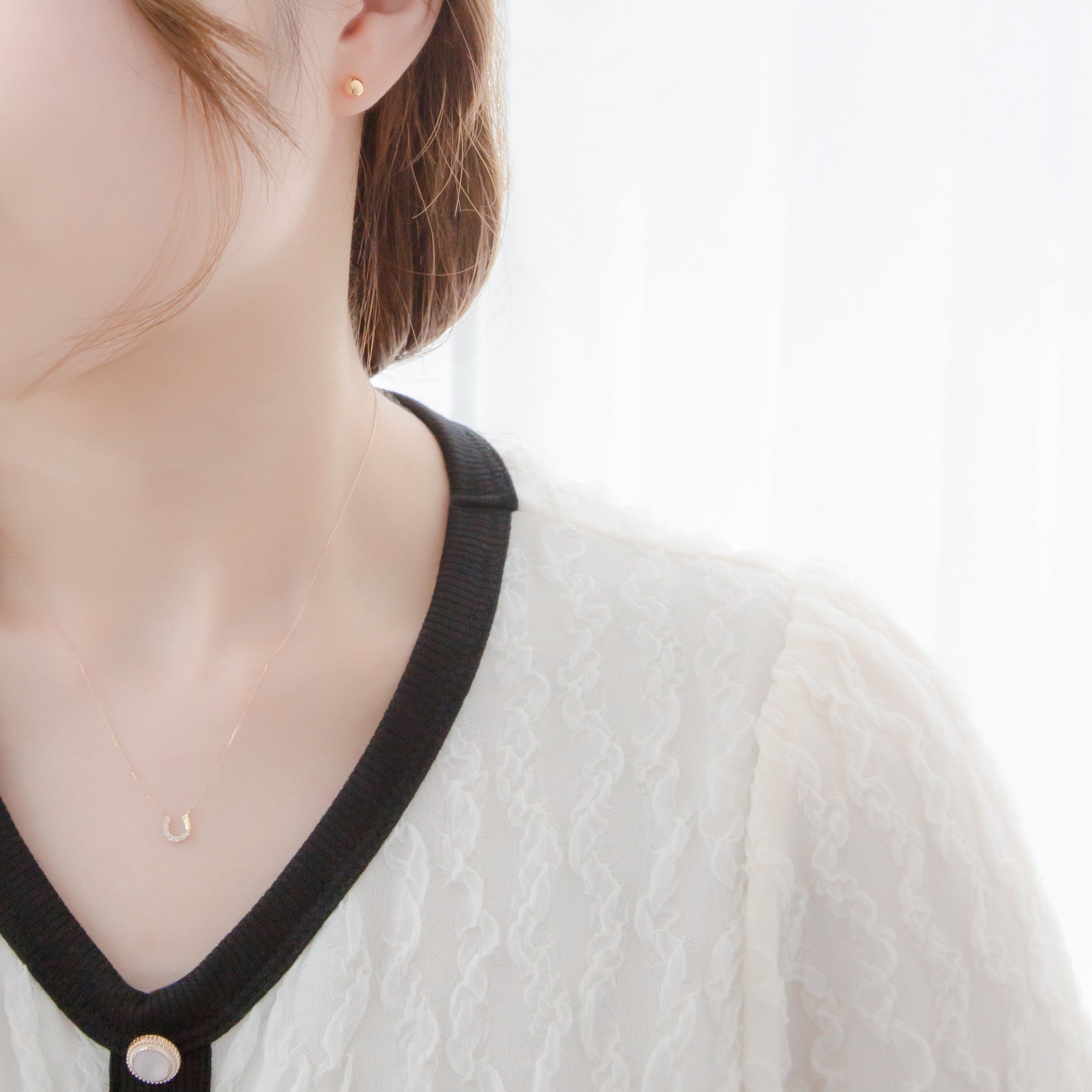 【クーポン対象商品】K18 イエローゴールド 丸玉 ピアス（5mm）