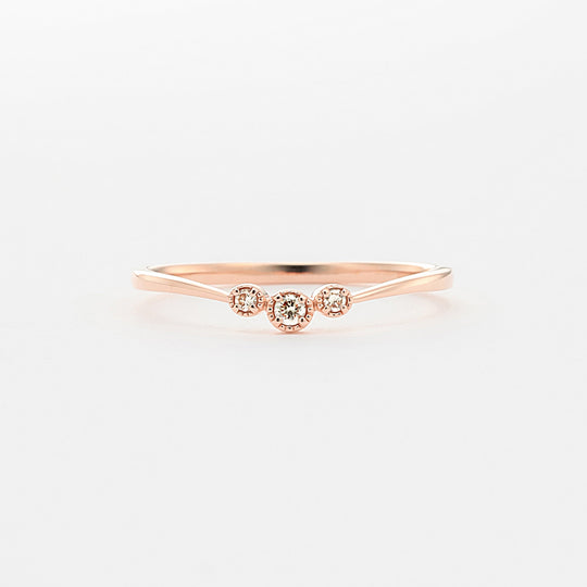 K10 ピンクゴールド ダイヤモンド リング