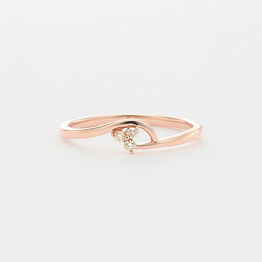 K10 ピンクゴールド ダイヤモンド リング