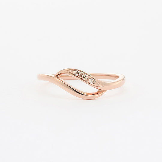 K10 ピンクゴールド ダイヤモンド リング