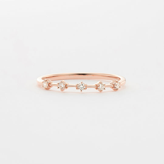 K10 ピンクゴールド ダイヤモンド リング