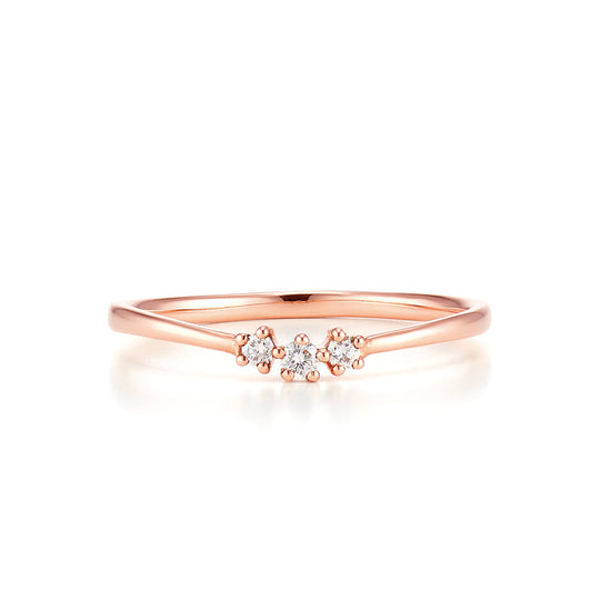 K10 ピンクゴールド ダイヤモンド リング