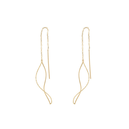 K10 イエローゴールド アメリカン ピアス