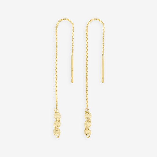 K10 イエローゴールド アメリカン ピアス