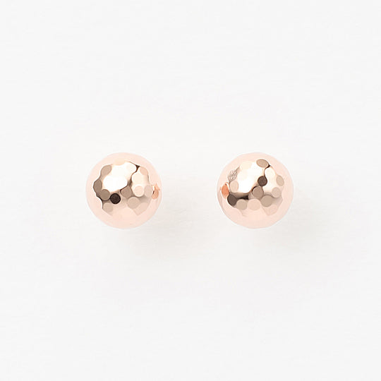 K10 ピンクゴールド 丸玉 ピアス（4mm）