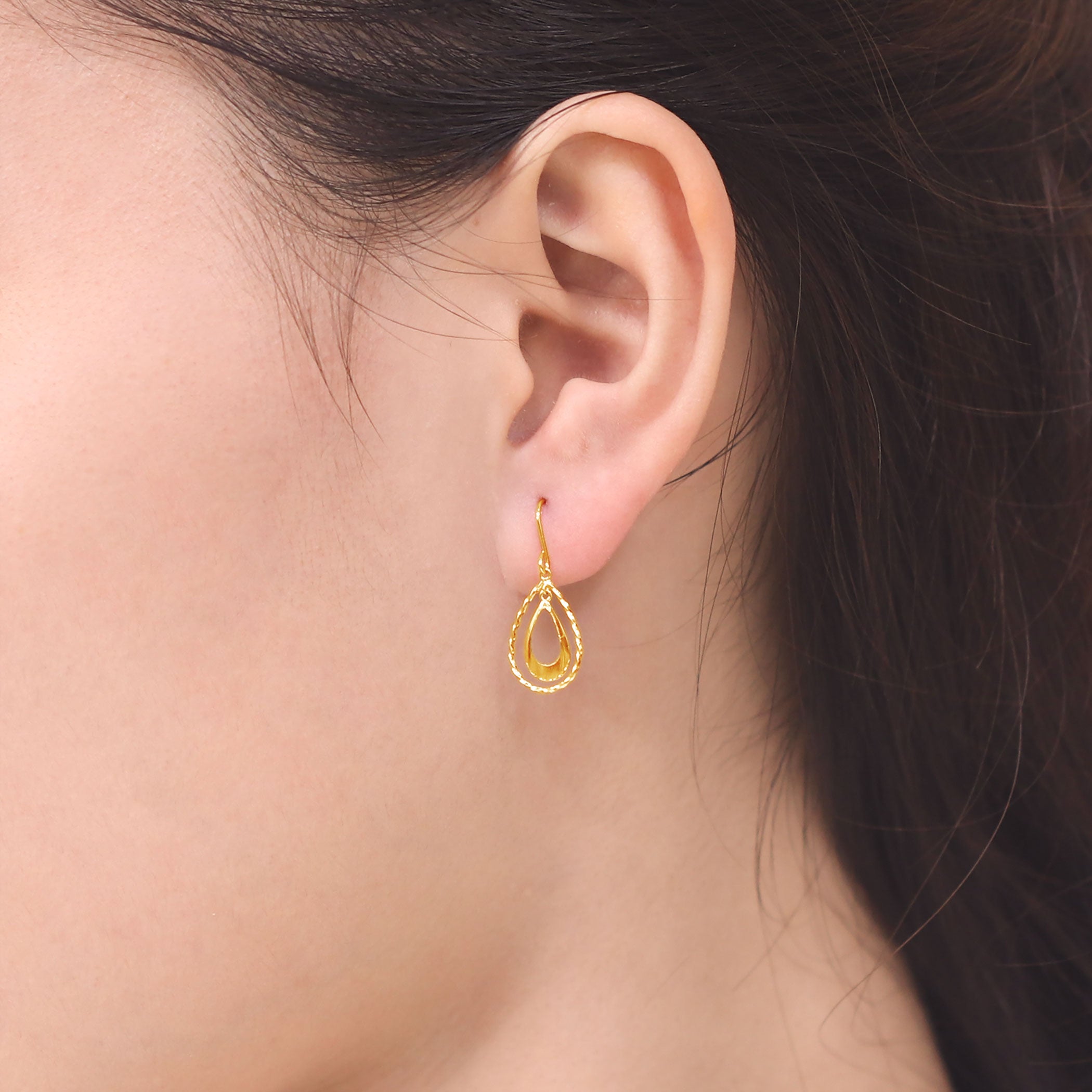 K10 イエローゴールド しずく フック ピアス – Milluflora | ミル