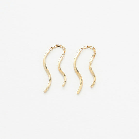 【WEB限定】K10 イエローゴールド アメリカン ピアス