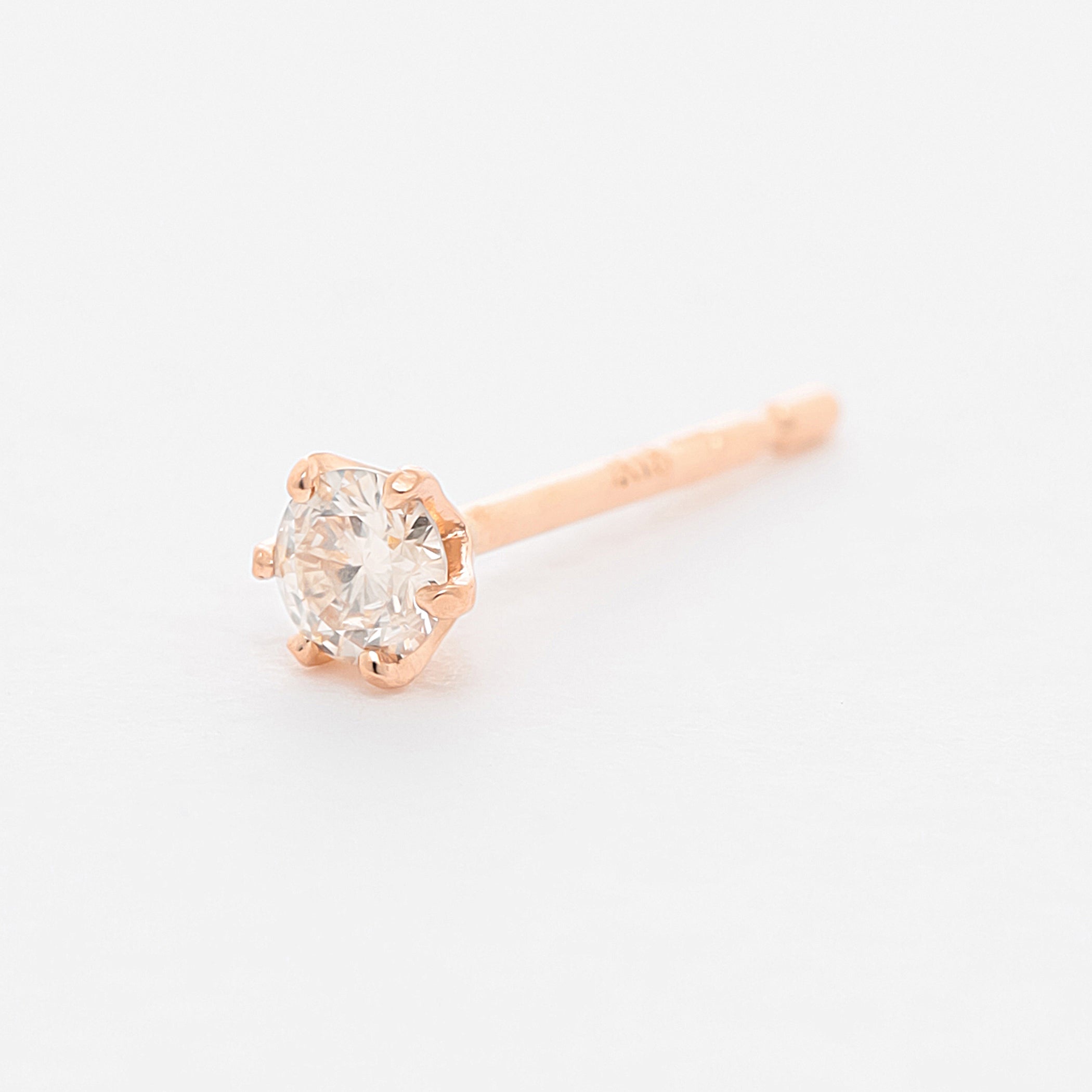 WEB限定】K18 ピンクゴールド ダイヤモンド ピアス（0.1ct