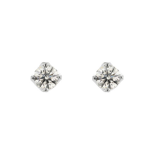 プラチナ ダイヤモンド ピアス（0.2ct）<H&C証明カード/スコープ付>