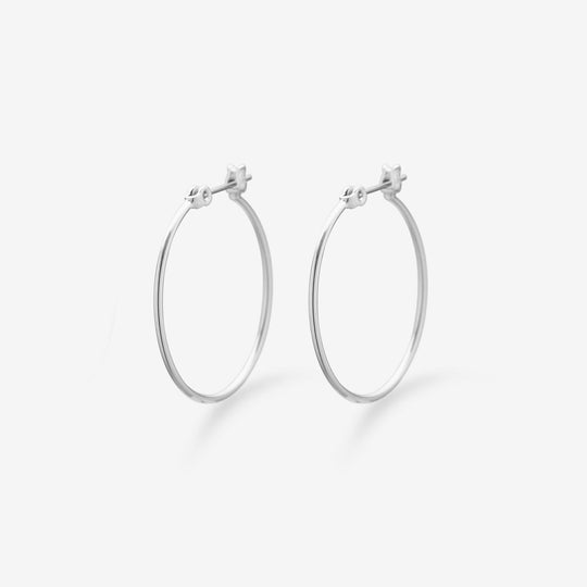 ★今だけ送料無料！★真鍮 チタンポスト フープ ピアス（25mm）