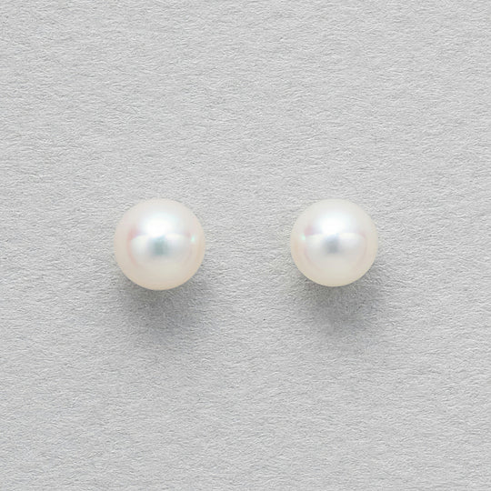 ★今だけ送料無料！★6月誕生石 チタン あこや真珠 ピアス（6.5-7.0mm）