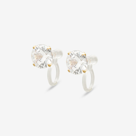 ★今だけ送料無料！★真鍮 キュービックジルコニア イヤリング