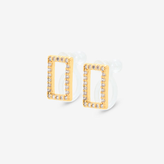 ★今だけ送料無料！★真鍮 キュービックジルコニア イヤリング