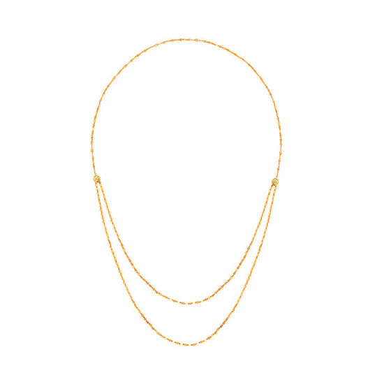 K10 イエローゴールド ロングネックレス