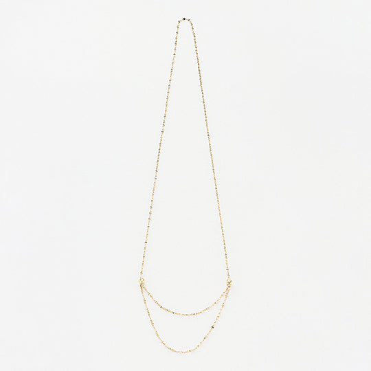 K10 イエローゴールド ロング デザインネックレス（70cm）