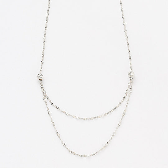 K10 ホワイトゴールド ロング デザインネックレス（70cm）