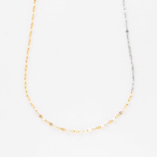 K10 イエローゴールド/ホワイトゴールド ロング デザインネックレス（70cm）