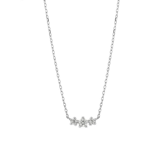 プラチナ ダイヤモンド ネックレス（0.1ct）<H&C証明カード/スコープ付>