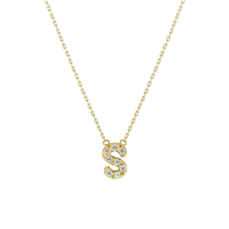 【WEB限定】K10 イエローゴールド ダイヤモンド イニシャル ネックレス（S）ミルフローラ(Milluflora)公式通販サイト