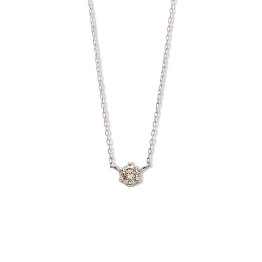 プラチナ ダイヤモンド ネックレス（0.15ct）