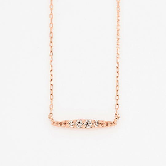 K10 ピンクゴールド ダイヤモンド ネックレス