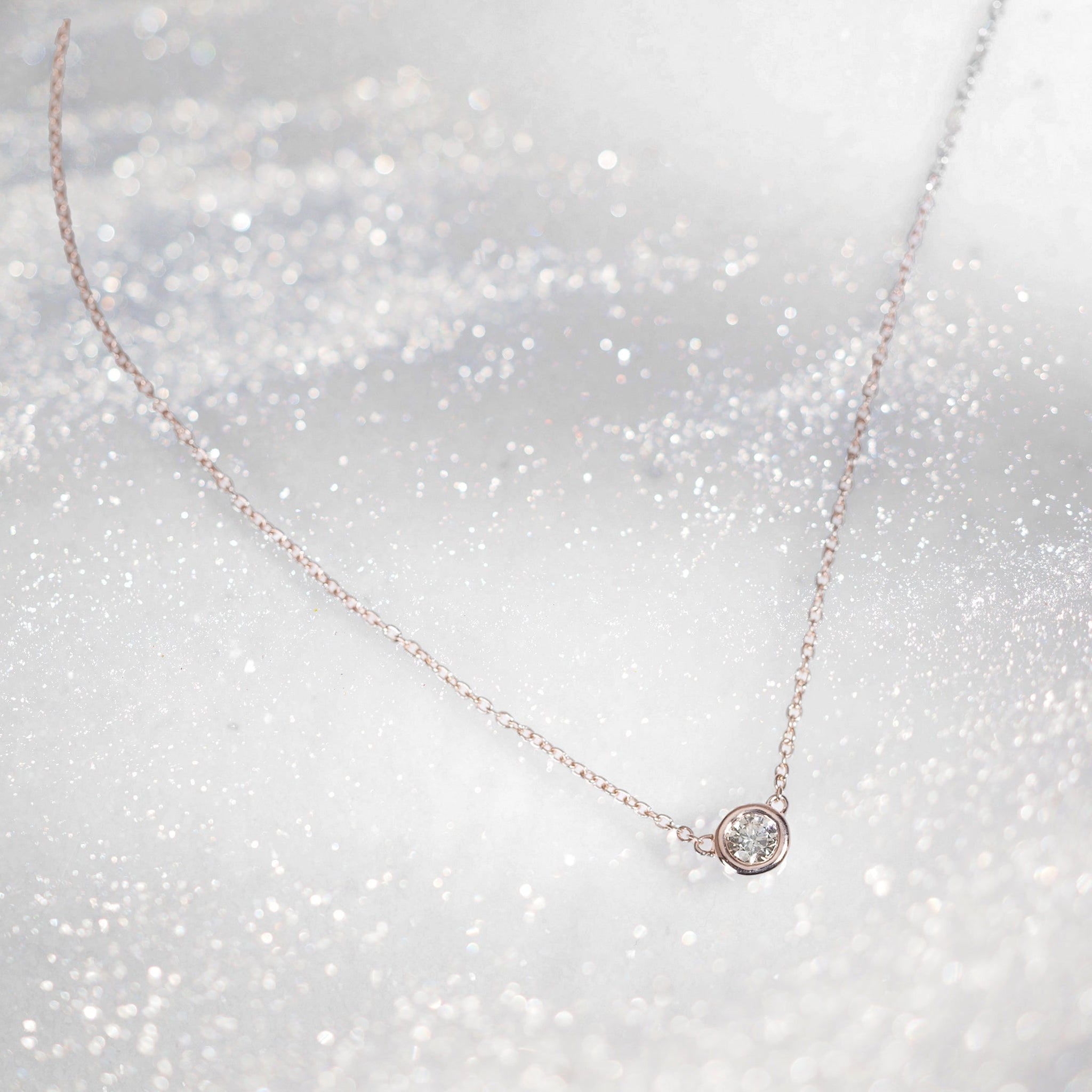 WEB限定】K18 ピンクゴールド ダイヤモンド ネックレス（0.12ct） – Milluflora | ミルフローラ – 公式通販サイト