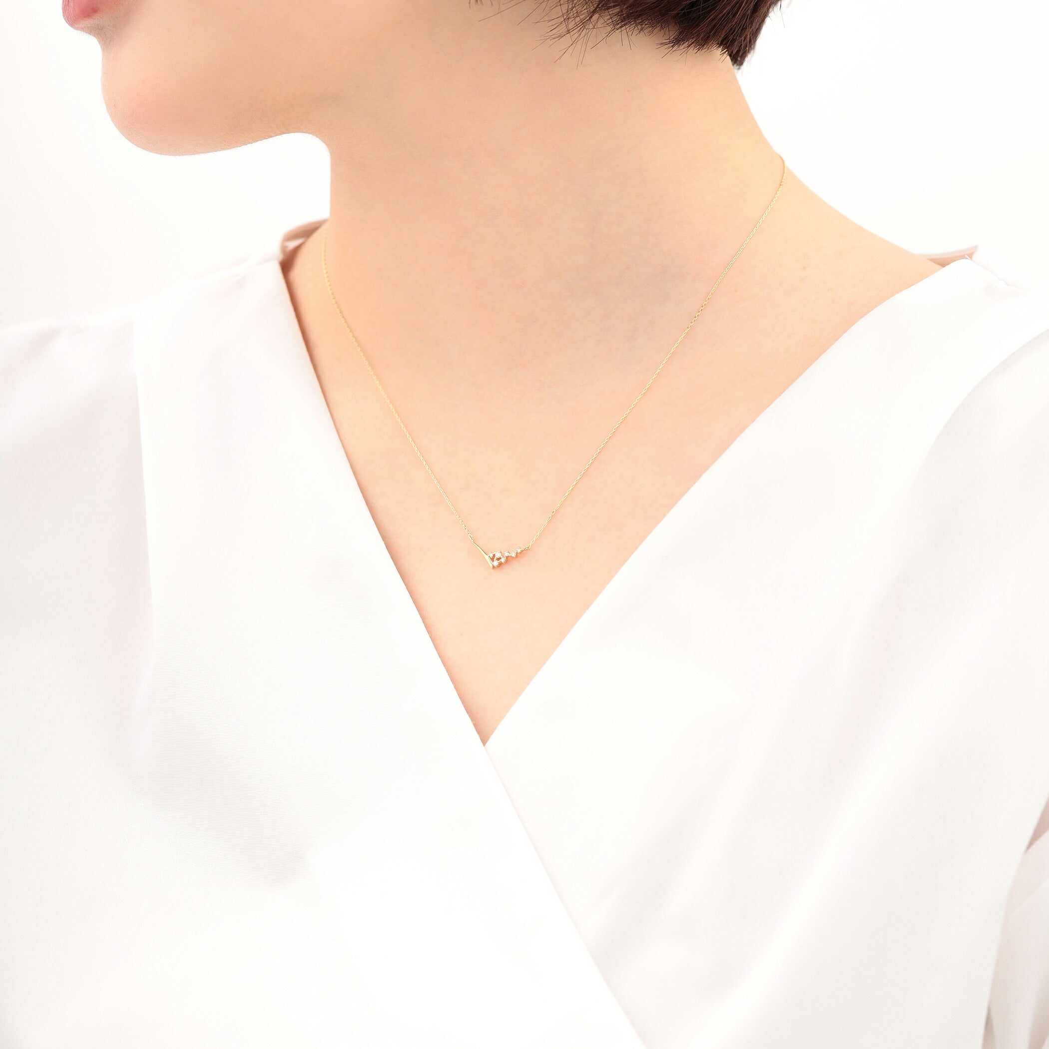 Milluflora K10イエローゴールド ダイヤモンドネックレス K10 イエローゴールド ダイヤモンド ネックレス – Milluflora