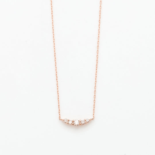 K10 ピンクゴールド ダイヤモンド ネックレス