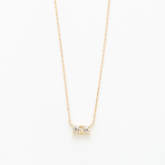 K10 イエローゴールド ダイヤモンド ネックレス