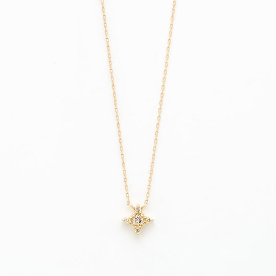 K10 イエローゴールド ダイヤモンド ネックレス