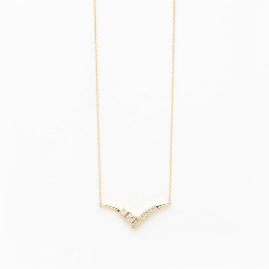 K10 イエローゴールド ダイヤモンド ネックレス