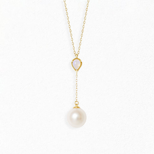 【WEB限定】6月誕生石 K10 イエローゴールド あこや真珠 ネックレス