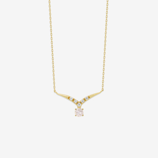 【Milluflora公式サイト限定】6月誕生石 K10 イエローゴールド ムーンストーン ネックレス