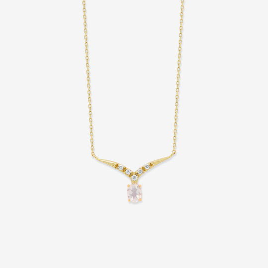 【Milluflora公式サイト限定】6月誕生石 K10 イエローゴールド ムーンストーン ネックレス