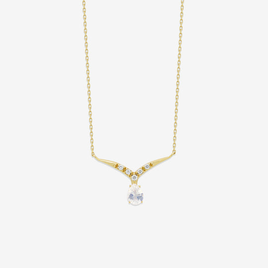 【Milluflora公式サイト限定】6月誕生石 K10 イエローゴールド ムーンストーン ネックレス